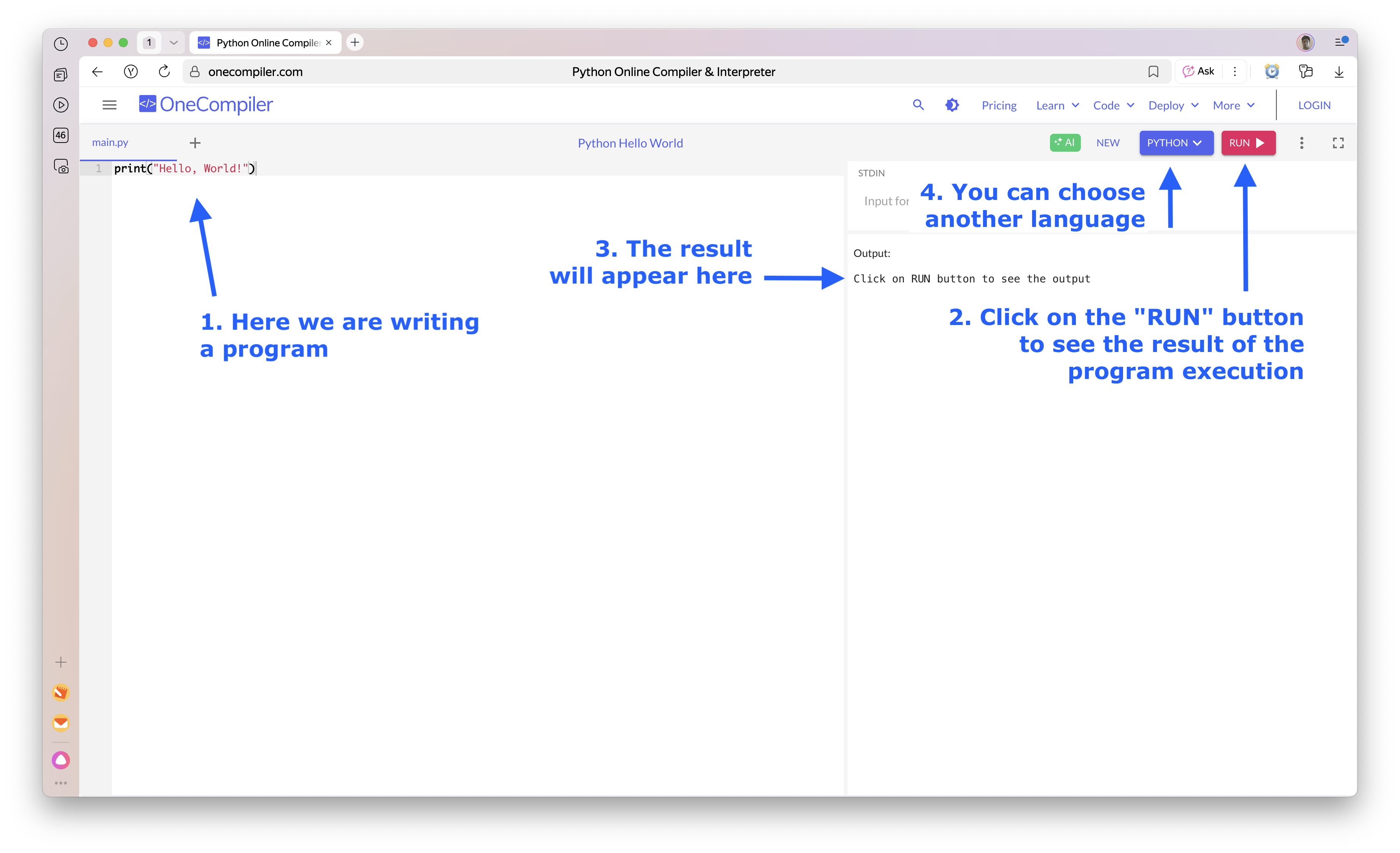 Hello-world-python-going-to-run