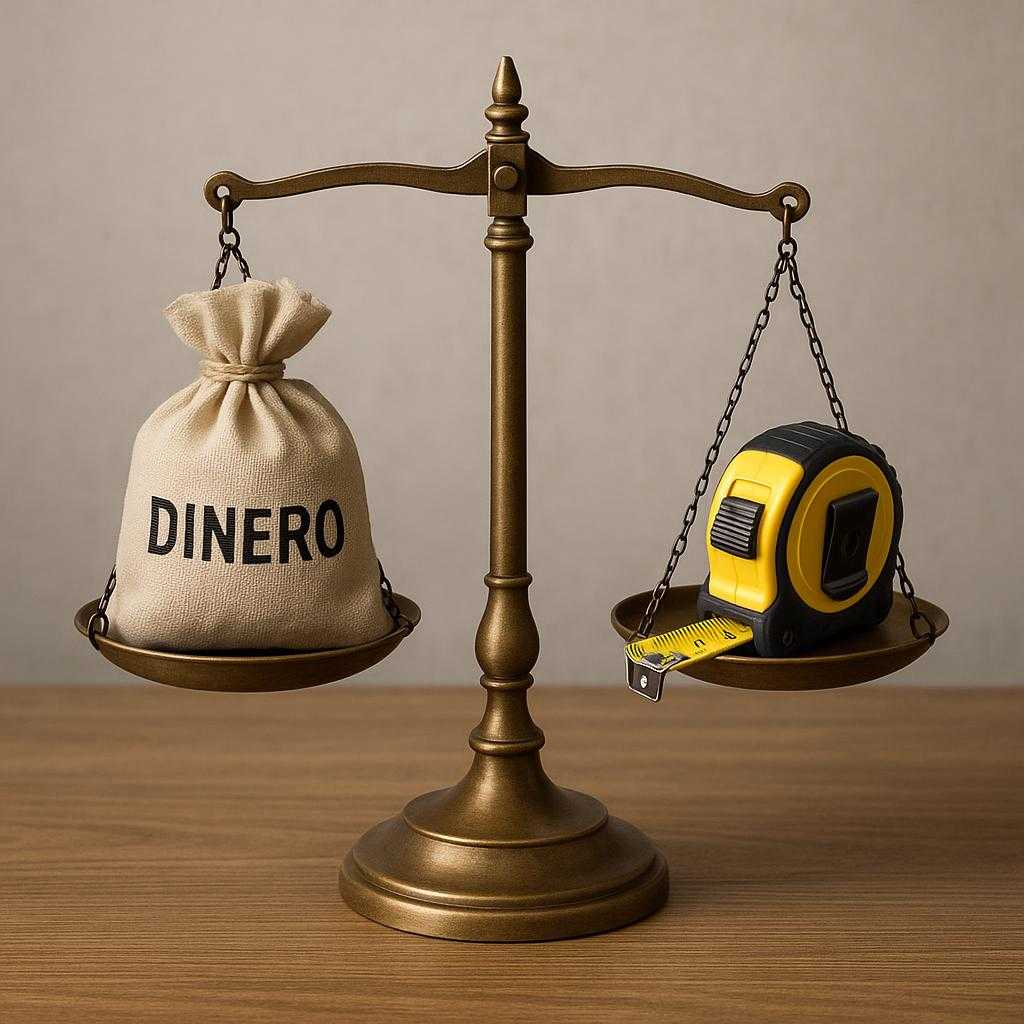 Dinero vs. Distancia en una balanza