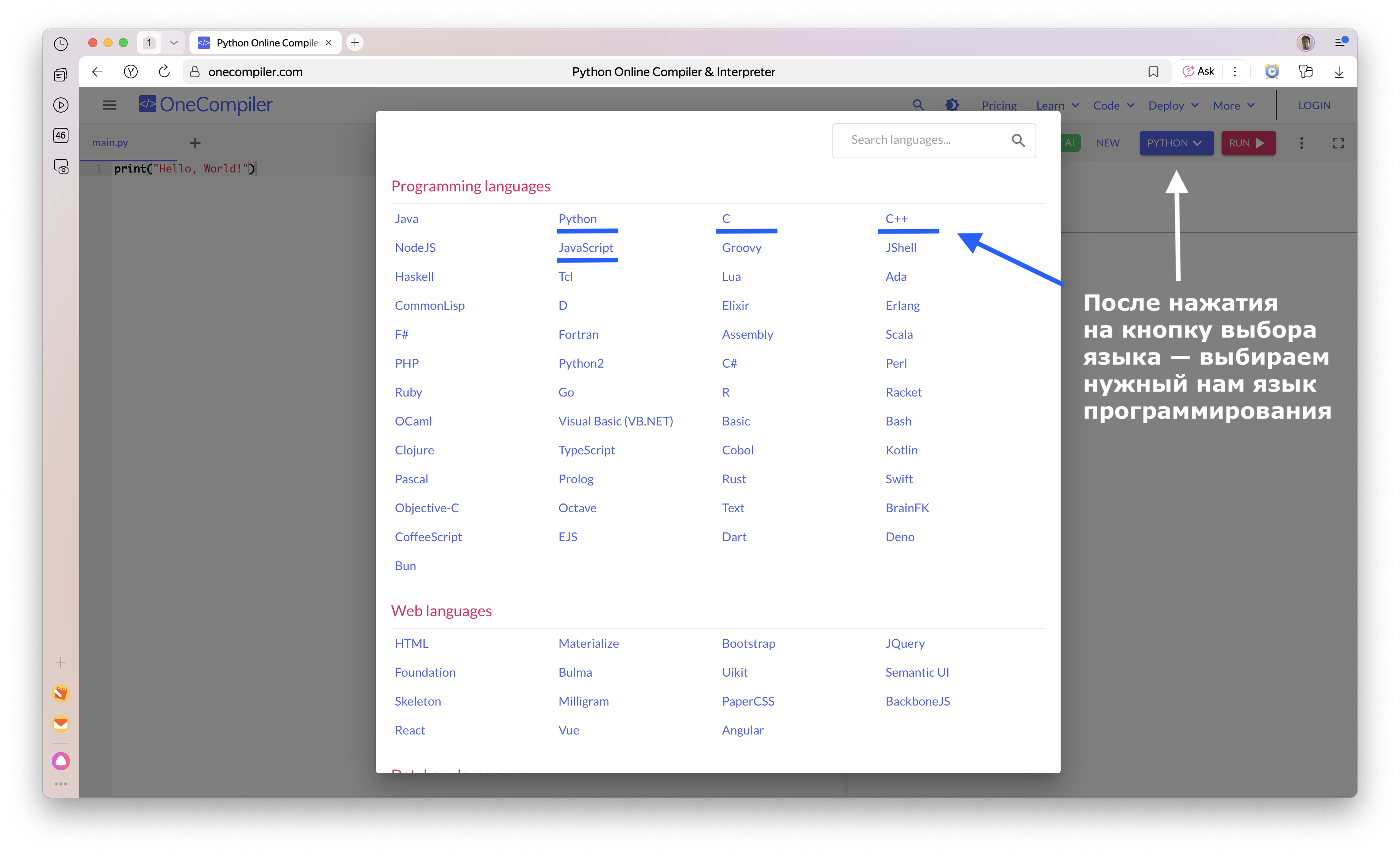 Online-sandbox-switching-language